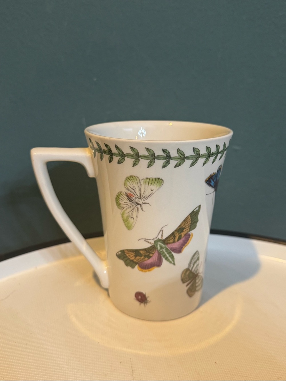 Portmeirion Botanic Garden Butterflies Tall Mandarin Mug 10 Oz